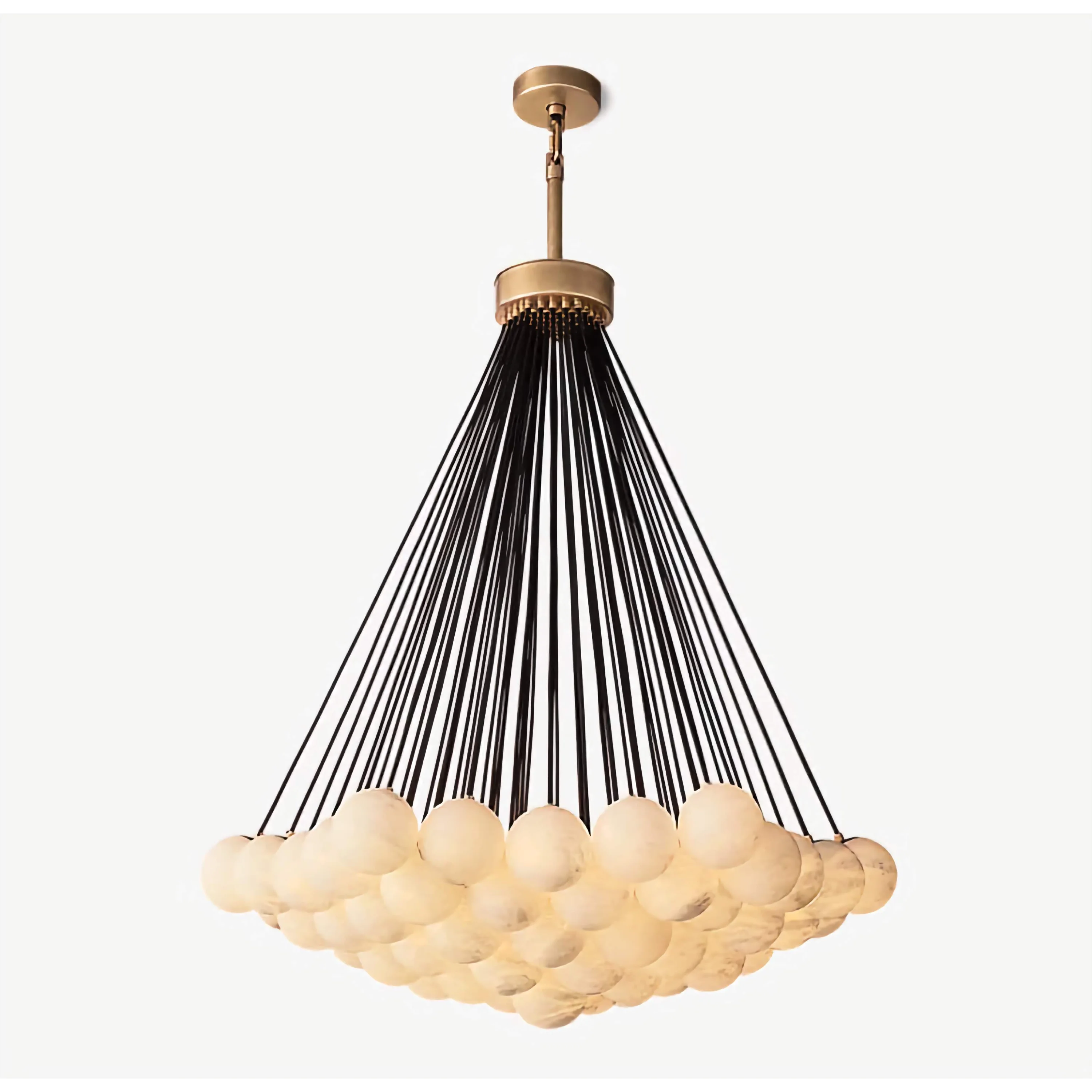 Etoile Clustered Alabaster Globe Chandelier | Sculptural Suspension for Grand Foyers