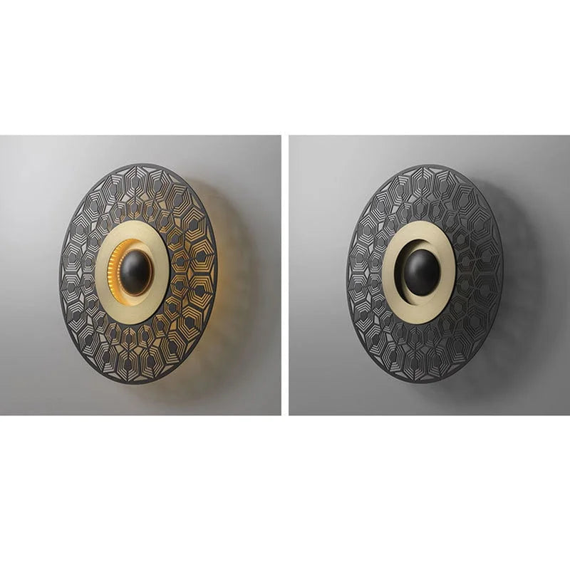 Metal Disc Wall Lamp | Light Sconces | Mid Century Modern Lighting for Corridor Bedside Living Room