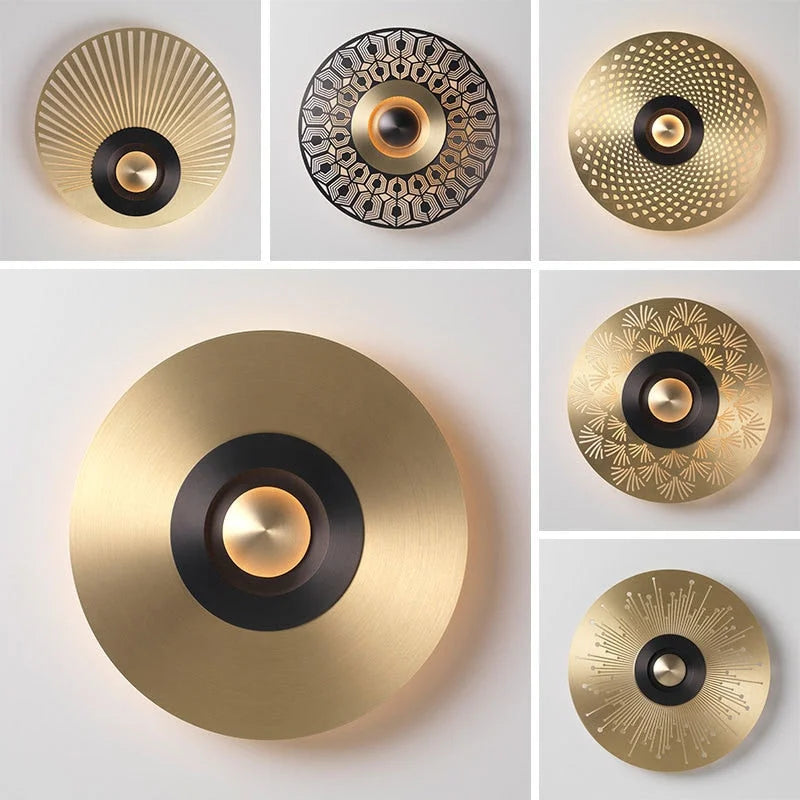 Metal Disc Wall Lamp | Light Sconces | Mid Century Modern Lighting for Corridor Bedside Living Room