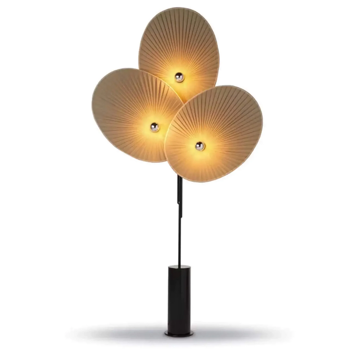 Floor Lamp 190cm | Pleated Linen Fan-shade Statement Art Deco Mid-century Living Room & Foyer Casalolalights Luxury