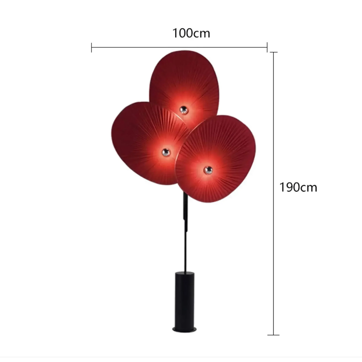 Floor Lamp 190cm | Pleated Linen Fan-shade Statement Art Deco Mid-century Living Room & Foyer Casalolalights Luxury