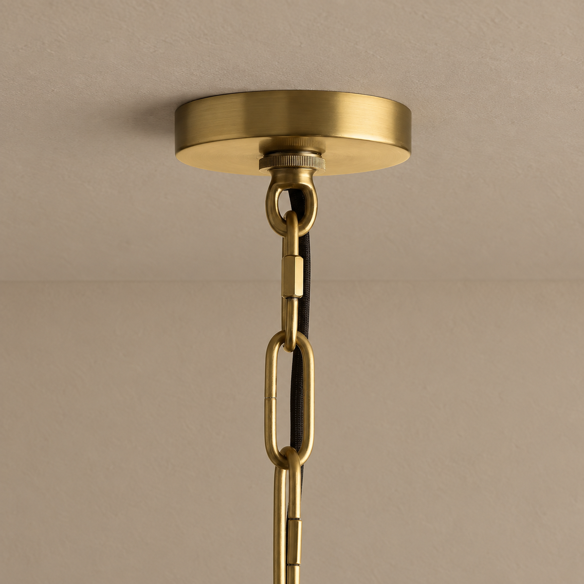 Swirled Glass Tiered Chandelier Brass | Tall Three Tier Form for an Entryway or Stairwell Custom Chain Casalola Lights