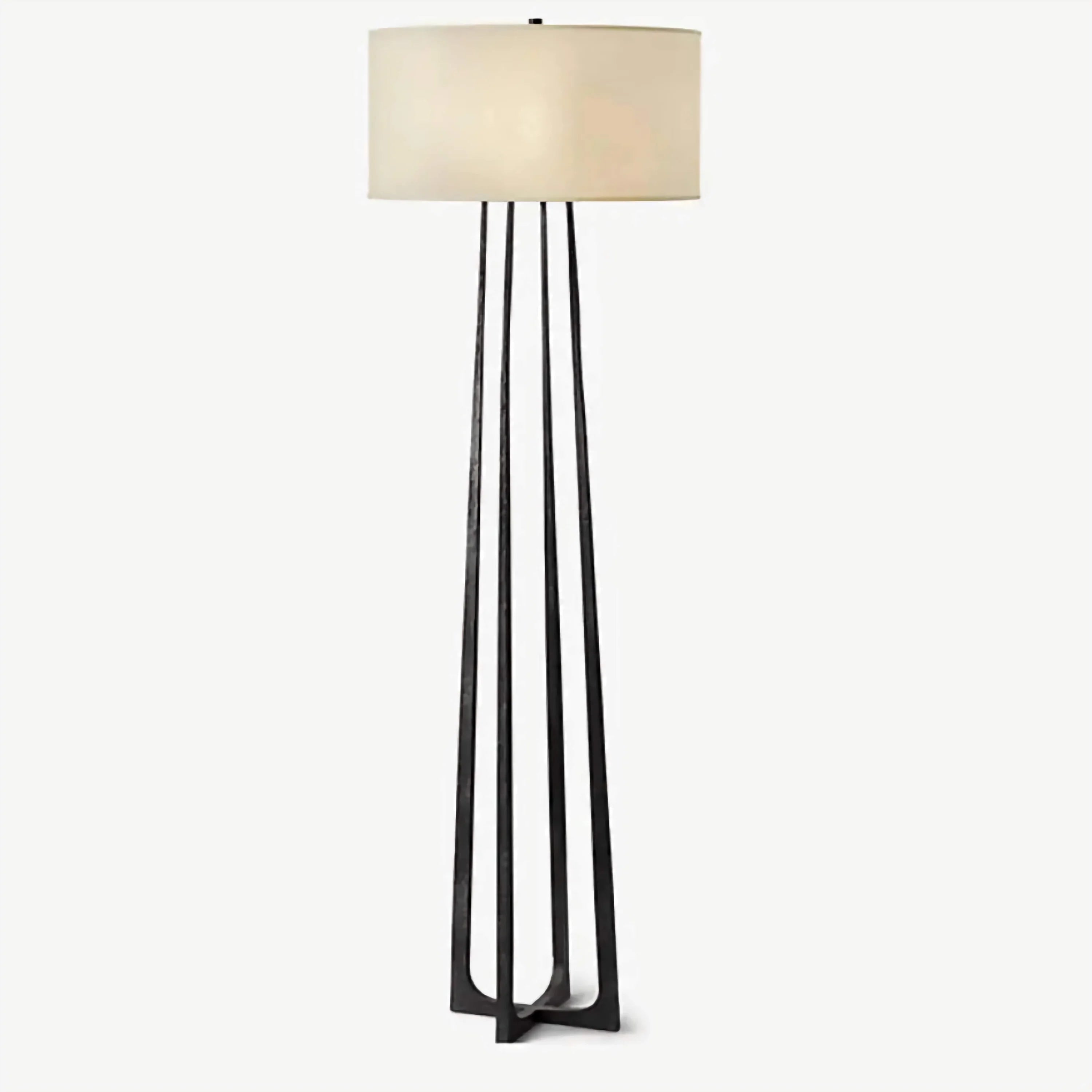 Hand Forged Iron Floor Lamp | Atelier Arcadia Table – Sculptural Black Lighting Dimmable Ul Certified