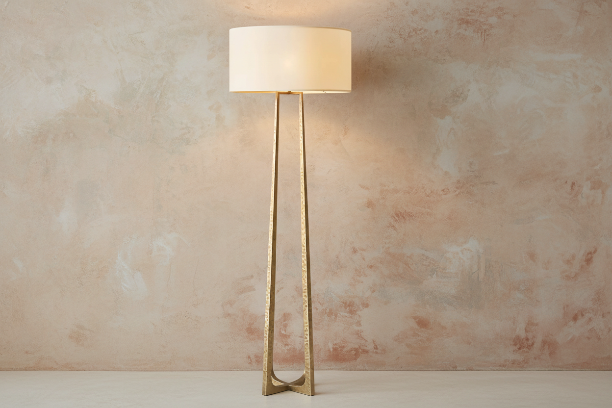 Modern Brass Floor Lamp with Drum Shade – Designer Lighting for Living Room & Bedroom Casalolalights Luxury Lamps