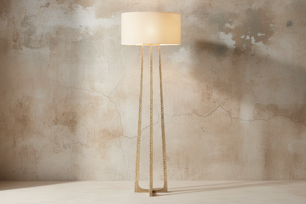 Modern Brass Floor Lamp with Drum Shade – Designer Lighting for Living Room & Bedroom Casalolalights Luxury Lamps