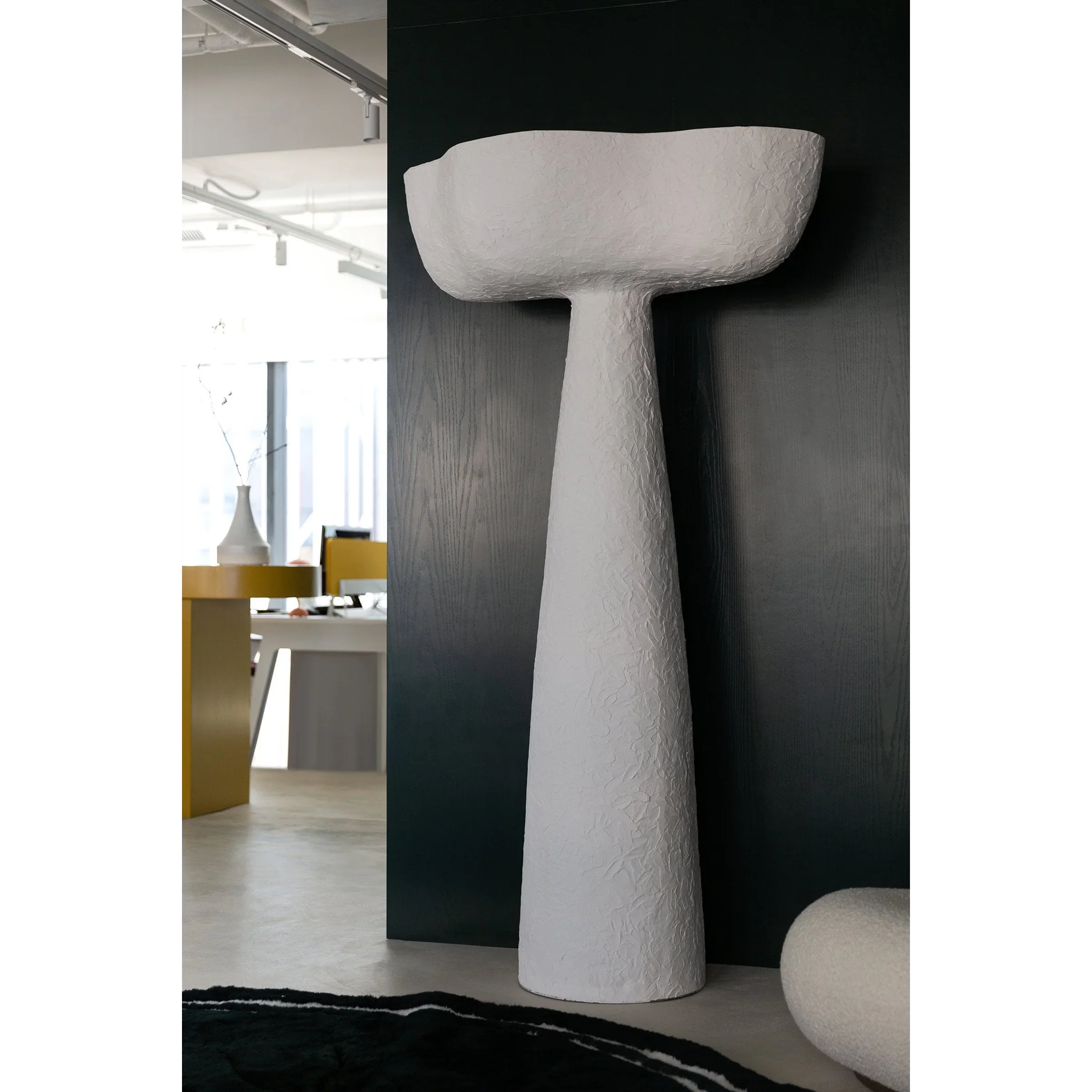 Monolithic Plaster Floor Lamp | Wabi-sabi Sculptural Design | Hand-applied Textured Finish 200cm | Casalola Lights