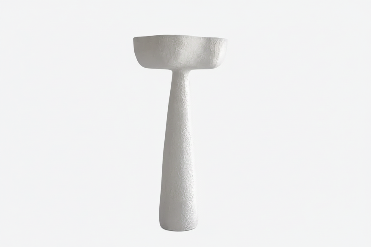 Monolithic Plaster Floor Lamp | Wabi-sabi Sculptural Design | Hand-applied Textured Finish 200cm | Casalola Lights