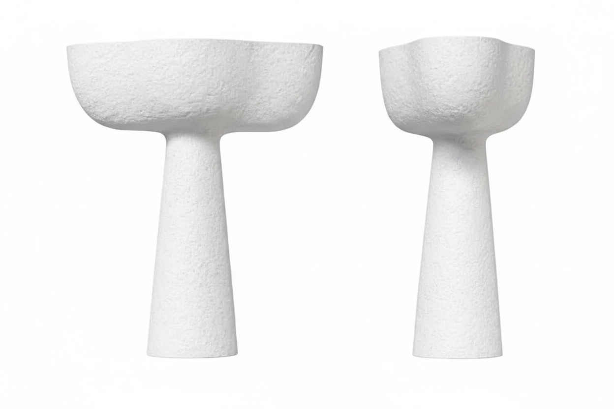 Monolithic Plaster Floor Lamp | Wabi-sabi Sculptural Design | Hand-applied Textured Finish 200cm | Casalola Lights