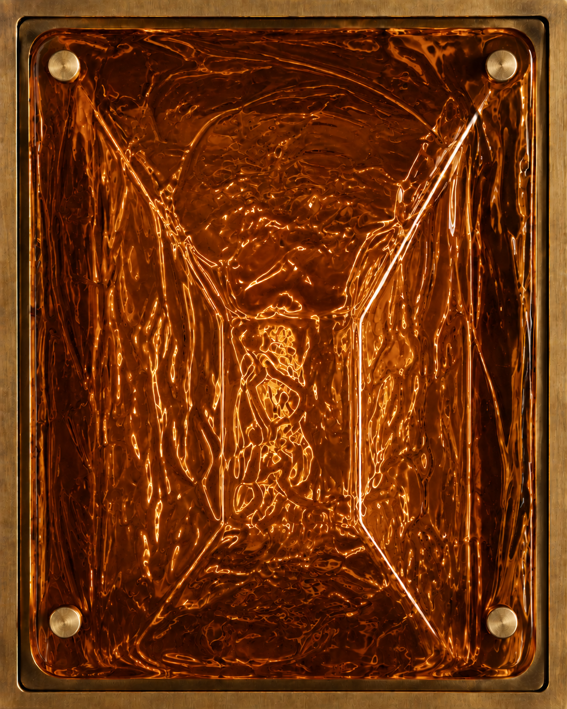 Amber Tapered Glass 4 Light Floor Lamp Brass Base | 160cm Tall E26/e27 Dimmable Option Art Deco Casalola Lights Luxury