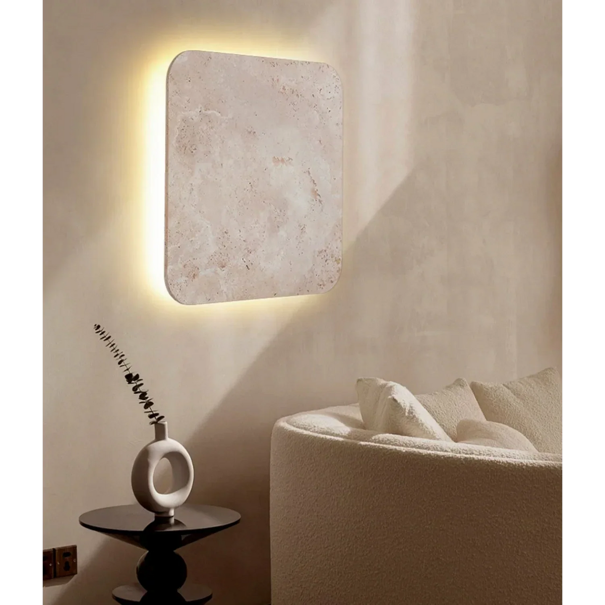 Travertine Wall Light | Square Waterproof Stone Sconce Indoor-outdoor Patio Bathroom & Living Casalolalights Luxury