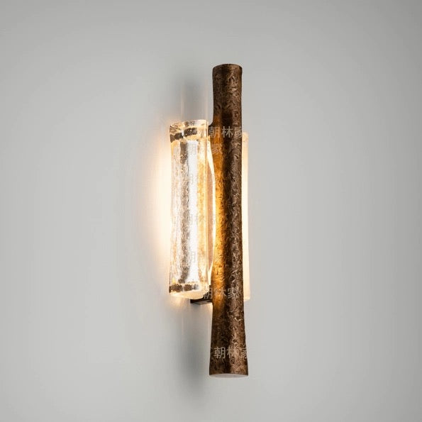 Copper Textured Wall Sconce with Clear Glass – Modern Luxury Light Casalolalights Luxury Lamps for Interior Designers