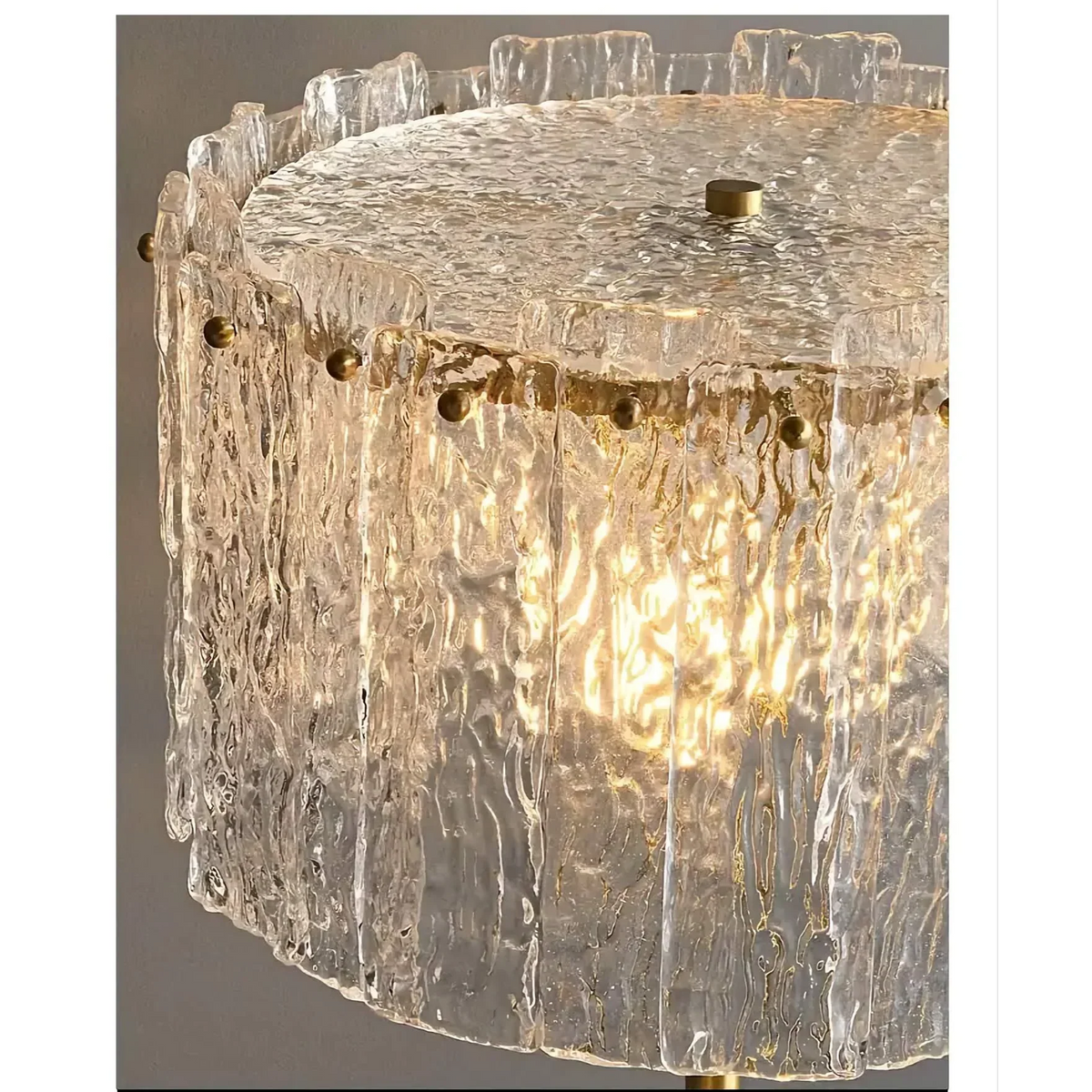 Glass Table Lamp 60cm | Textured Cast-glass & Brass Accent Contemporary Living Room Entry Casalolalights Luxury Lamps
