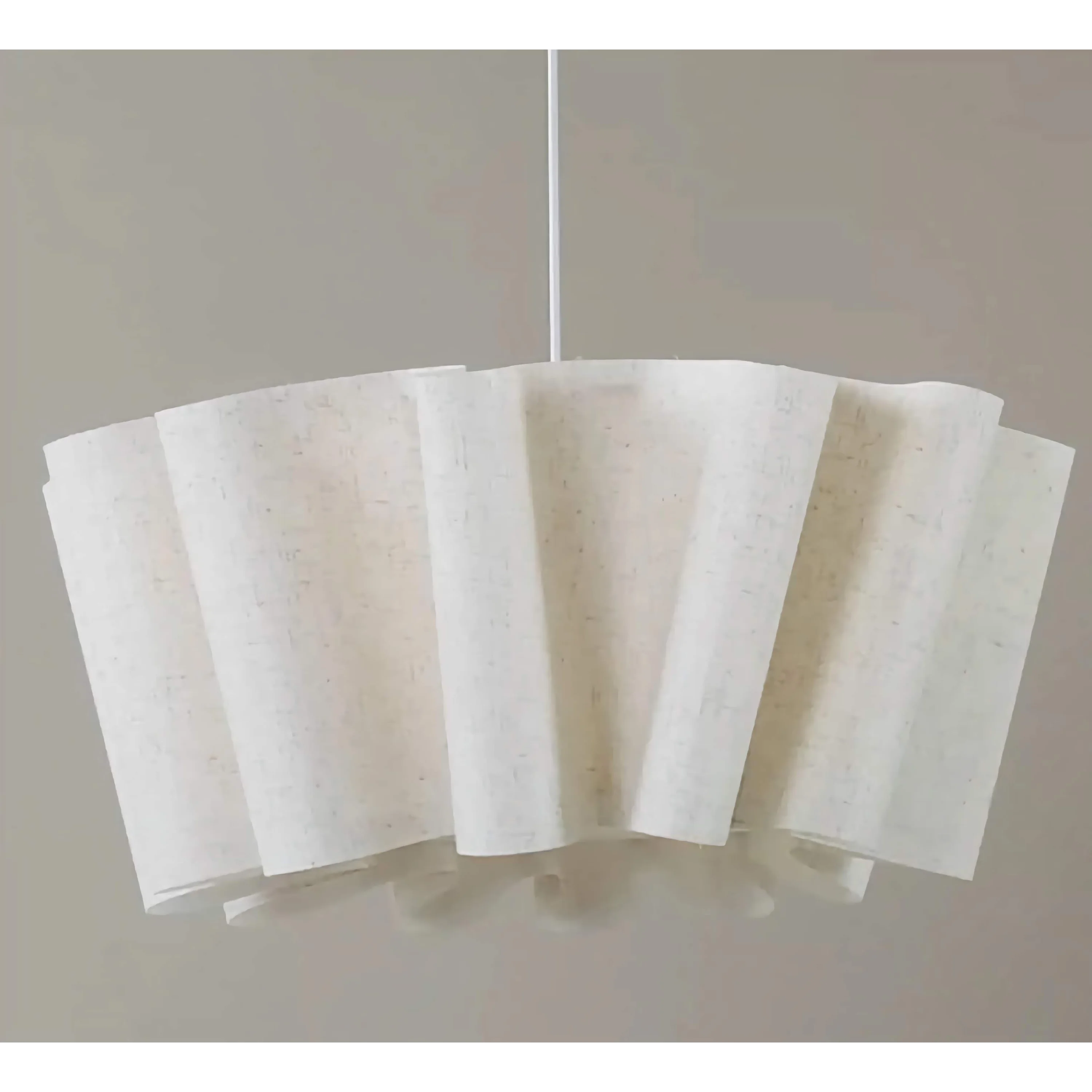 Japanese Style Pendant Light | Hand-knitted Fabric Lampshade | Warm Minimalist Japandi Biophilic