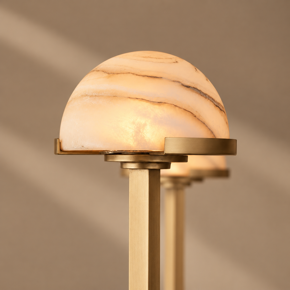 Genuine Alabaster Dome Chandelier | Custom Rod for a High Ceiling Casalola Lights Luxury Lamps Interior Designers