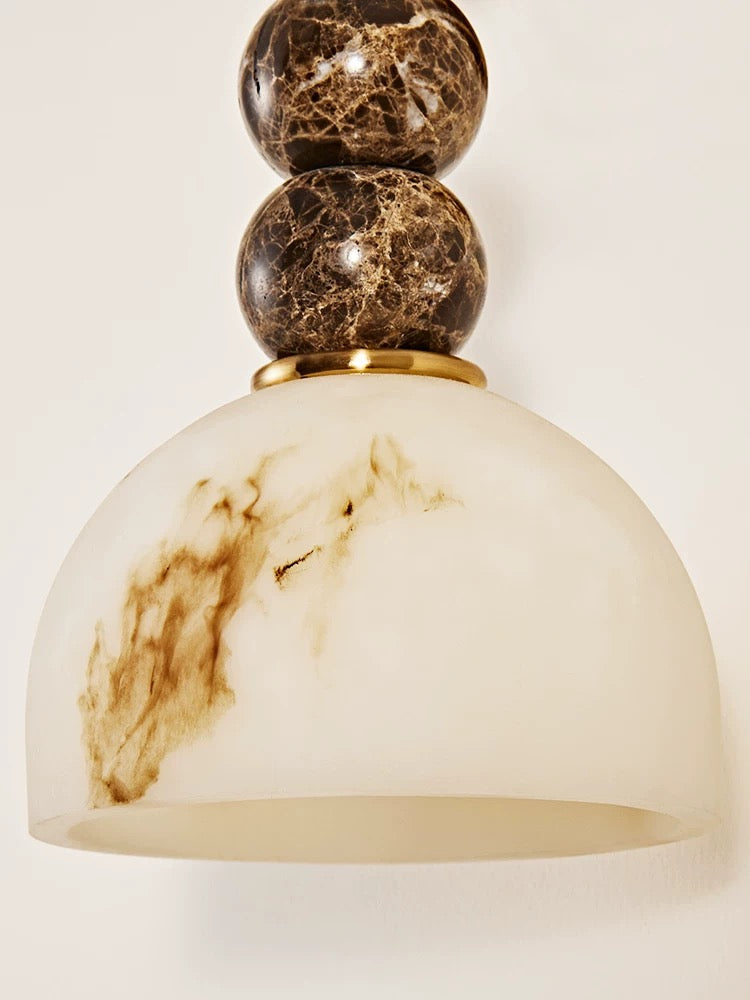 Italian Alabaster & Marble Wall Sconce Solid Brass Dome – Casalola Lights Casalolalights Luxury Lamps for Interior