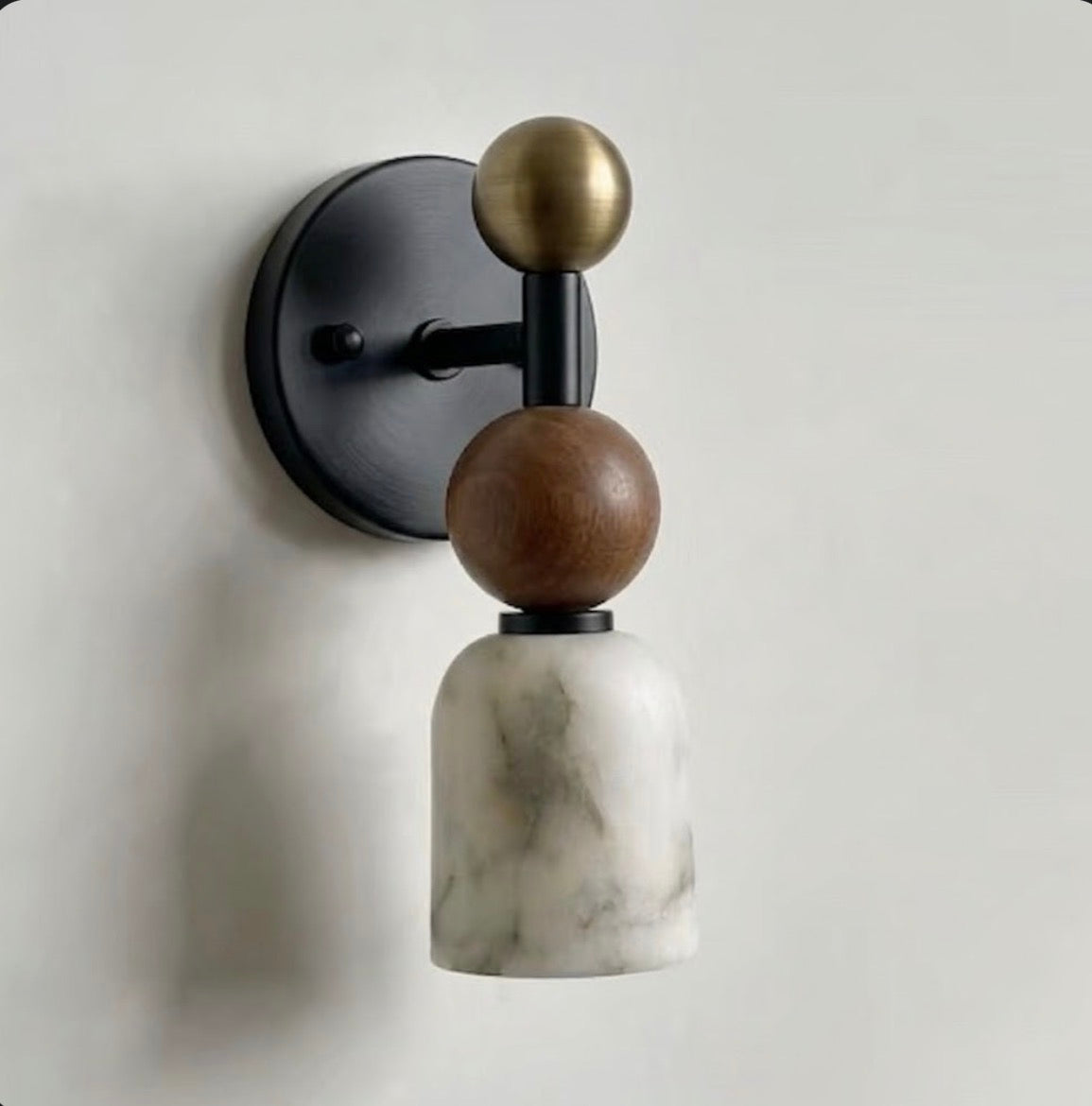Alabaster Vanity Sconce Marble & Black Finish Italian Bathroom Lighting – Casalola Casalolalights Luxury Lamps