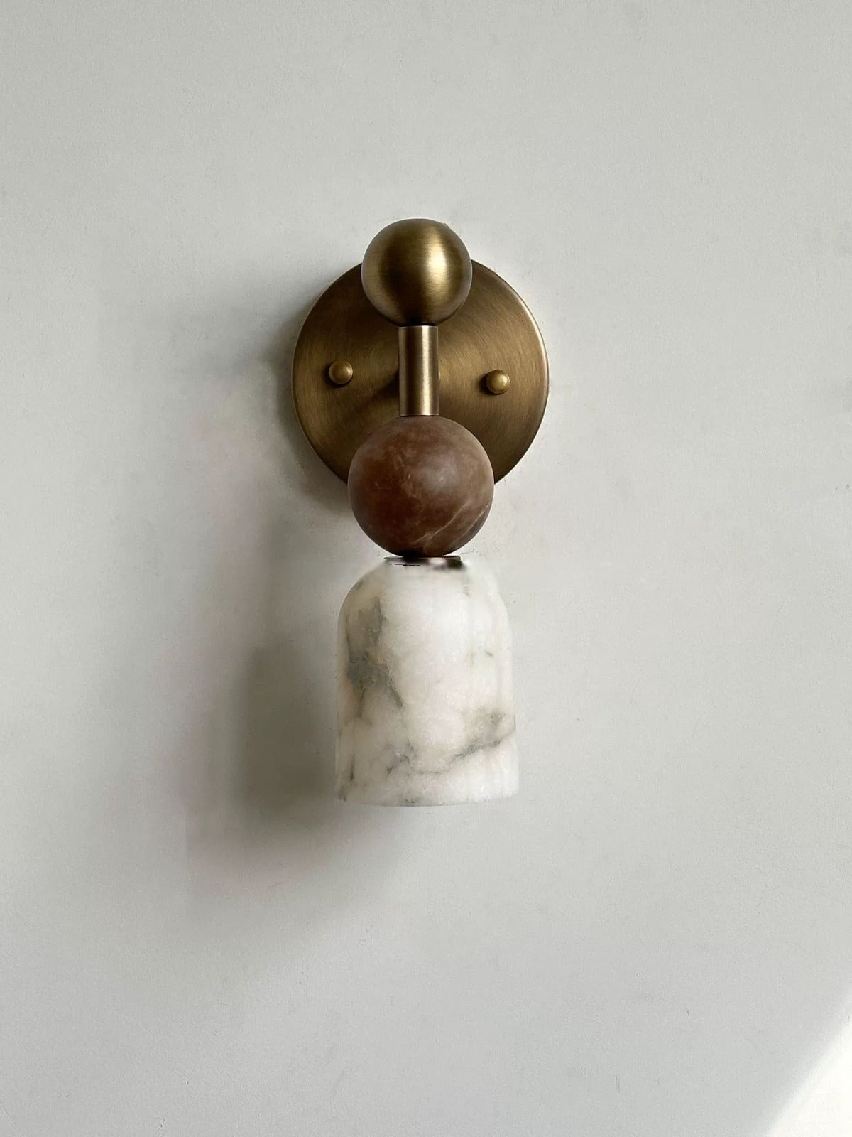 Alabaster Vanity Sconce Marble & Black Finish Italian Bathroom Lighting – Casalola Casalolalights Luxury Lamps