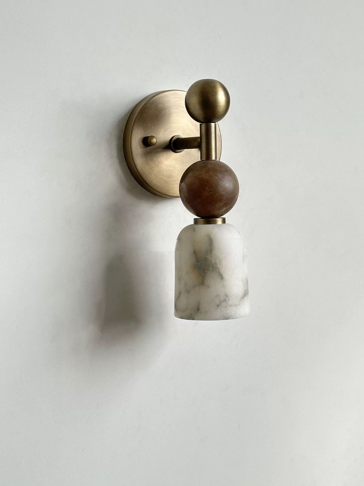 Alabaster Vanity Sconce Marble & Black Finish Italian Bathroom Lighting – Casalola Casalolalights Luxury Lamps