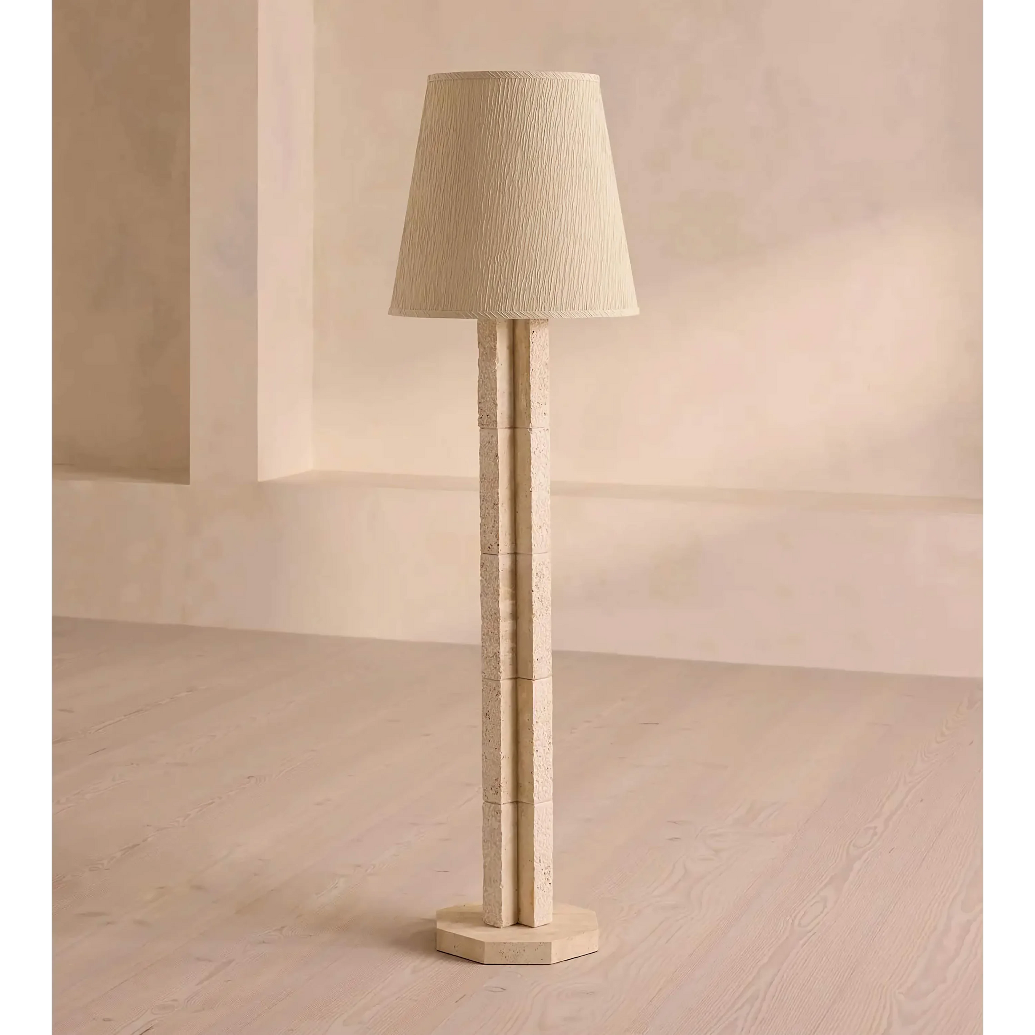 Travertine Stone Floor Lamp | Minimalism Floor Lamp For Living Room ...