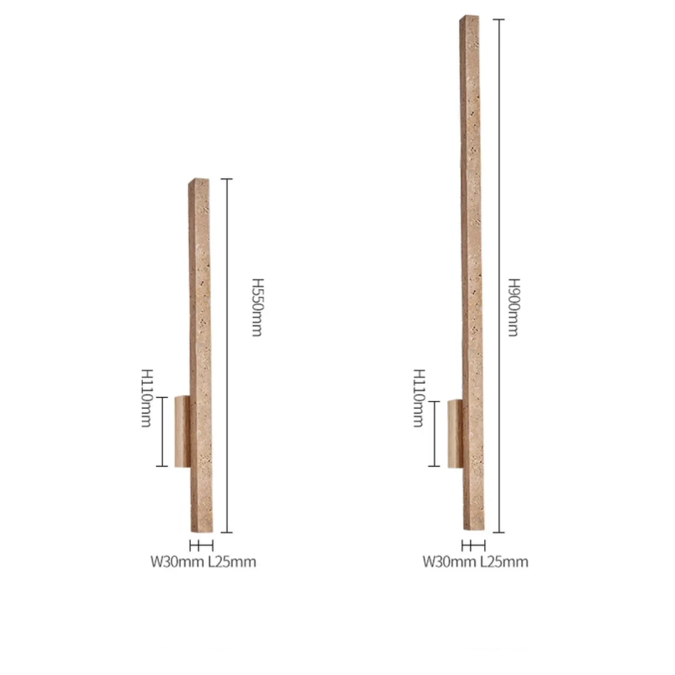 Travertine Wall Sconces for Bathroom Living Room with Warm Led Light Modern Minimalism Home Decor