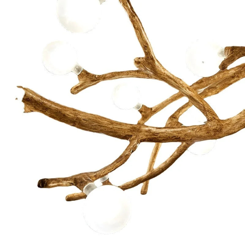 Tree Branch Ceiling Light Fixtures | Chandelier for Rustic Biophilic Design