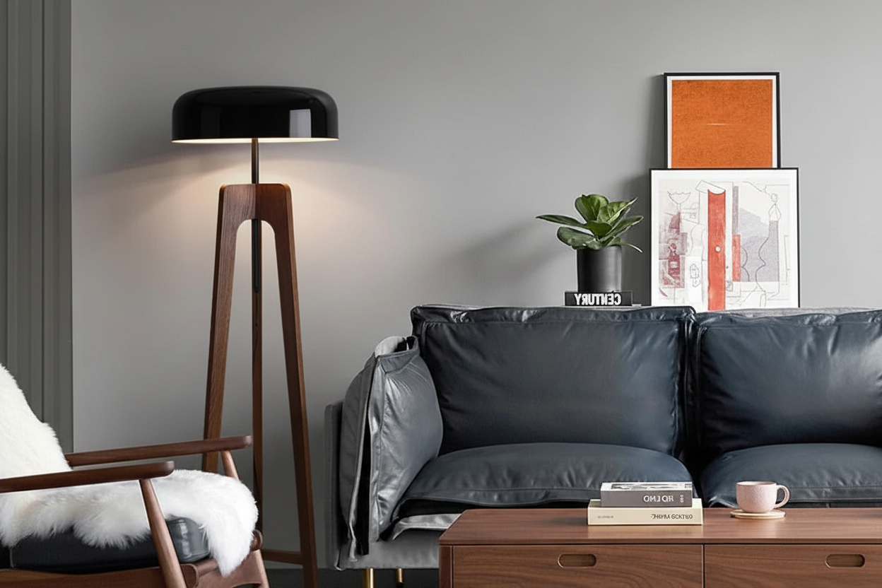 Триада света Деревянная лампа на треноге | Cl852225