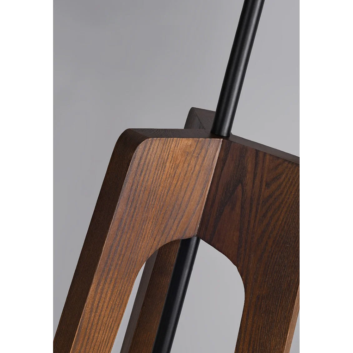 Tripod Lamp Wood Black Acrylic Lampshade Table and Floor Lighting Japandi Decor