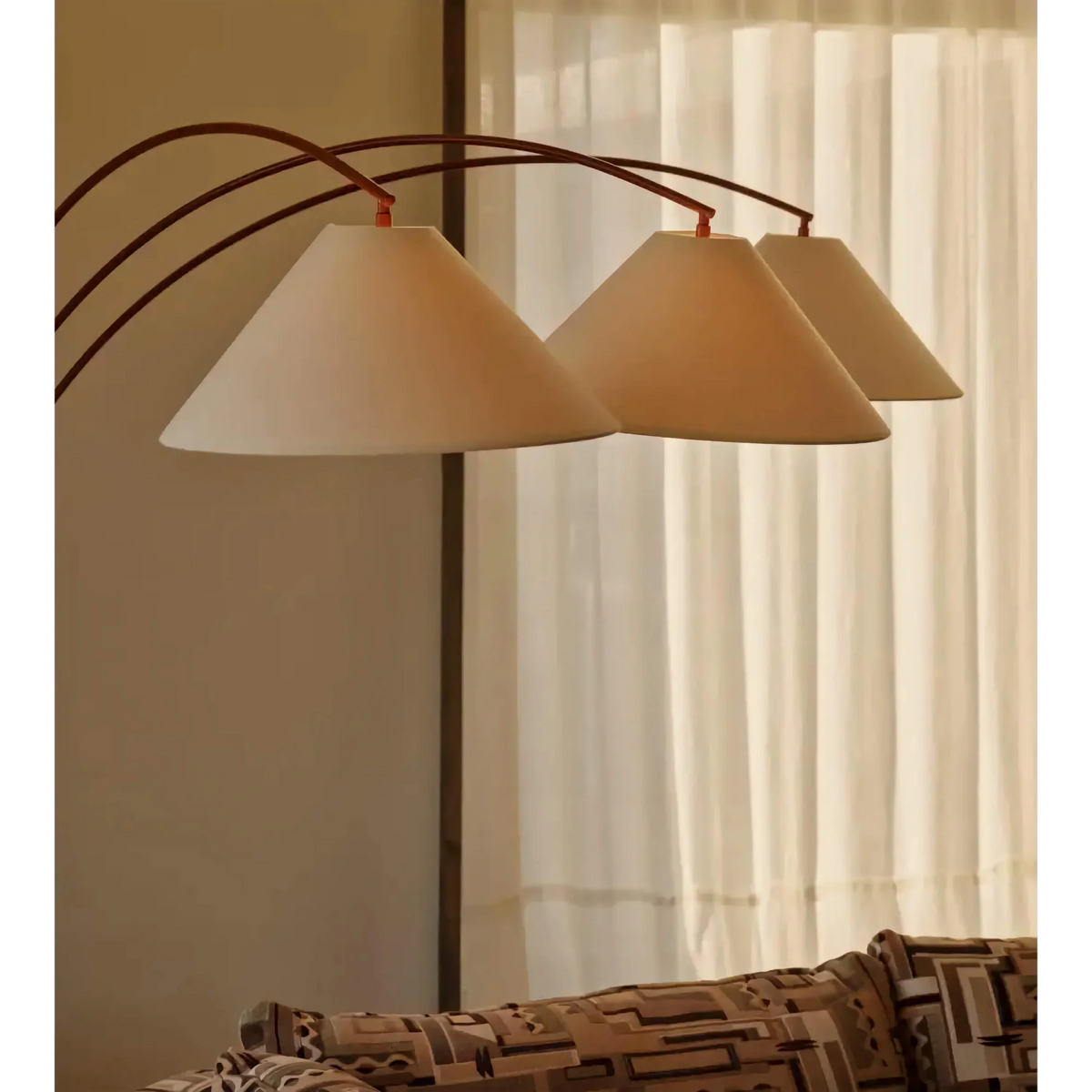 Triple-arm Marble & Linen Floor Lamp | Architectural Statement 185cm Modern Living Room Casalolalights Luxury Lamps