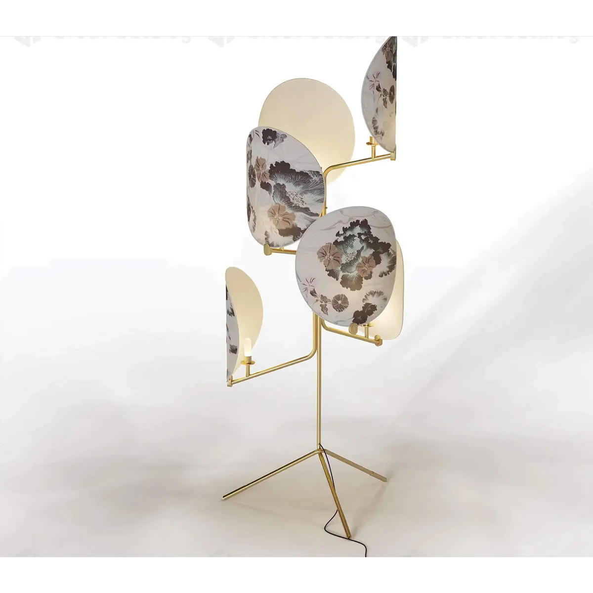 Botanical Twig Glass Floor Lamp | Five-screen Printed-glass Art Deco Eclectic Living Room Casalolalights Luxury Lamps