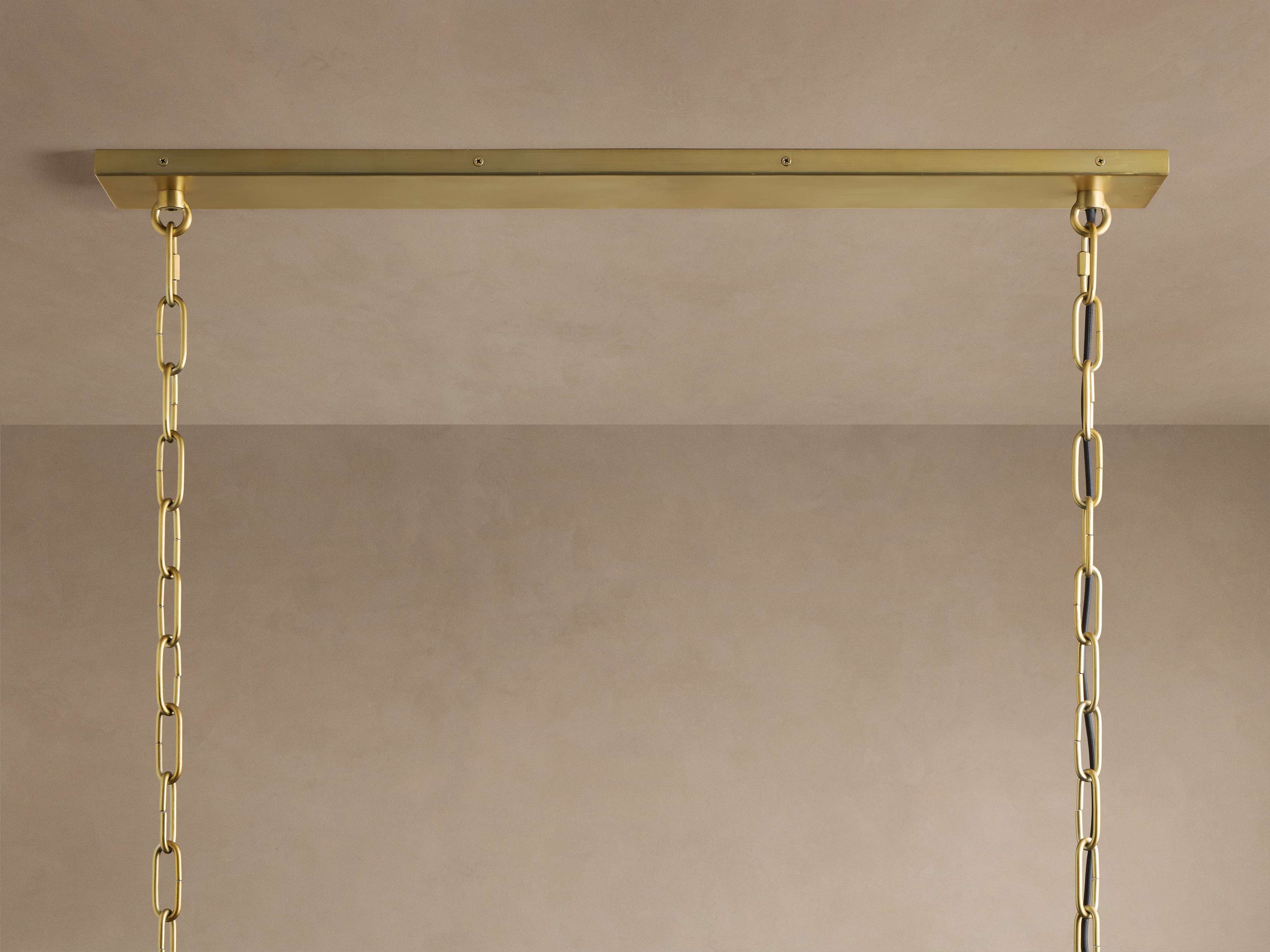 Linear Glass and Brass Chandelier for Kitchen Island Long Dining Table Pendant Ceiling Light Art Deco Style