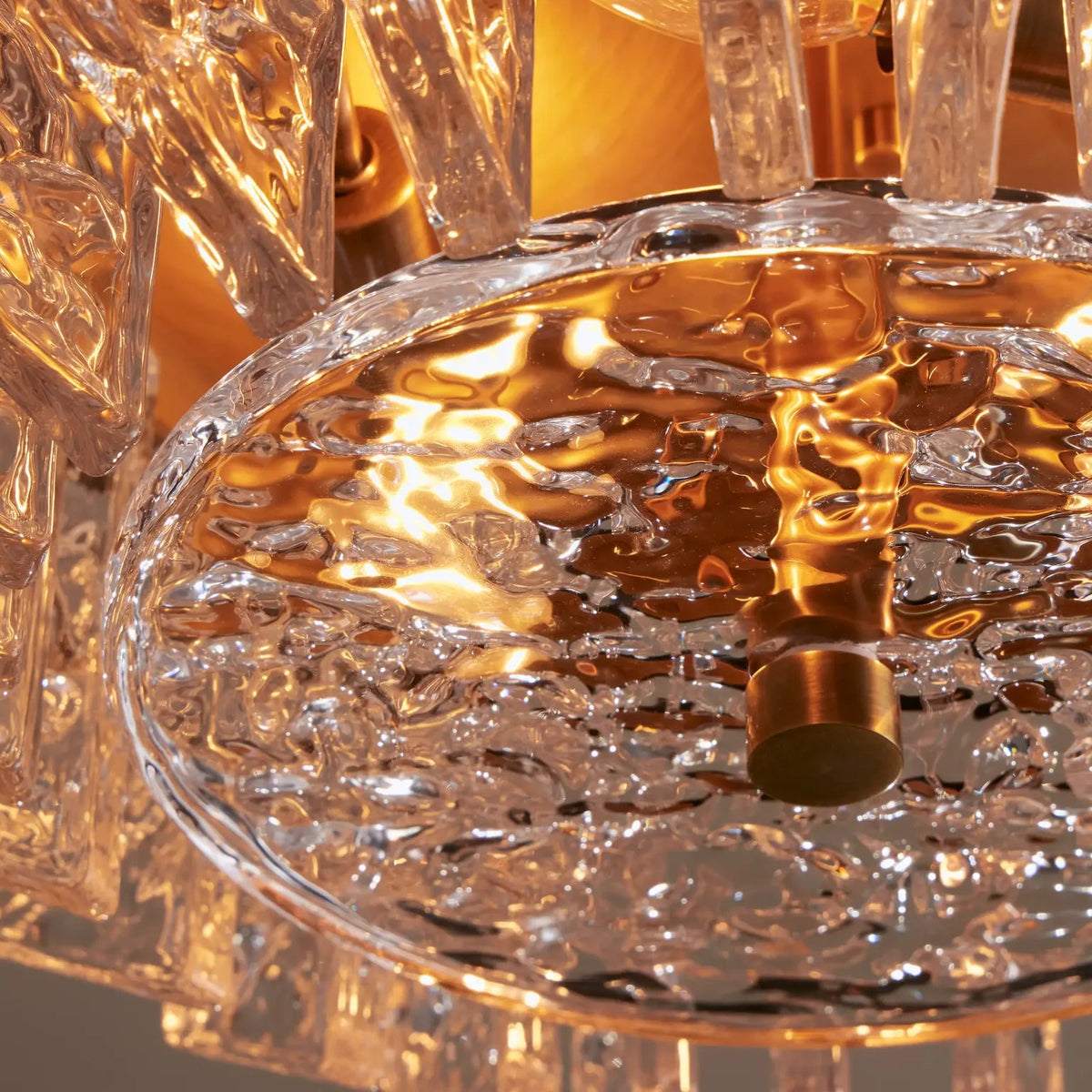 Brass & Textured Glass Flush Mount Ceiling Light | Vetro Ottone Casalola Lights Luxury Lamps for Interior Designers