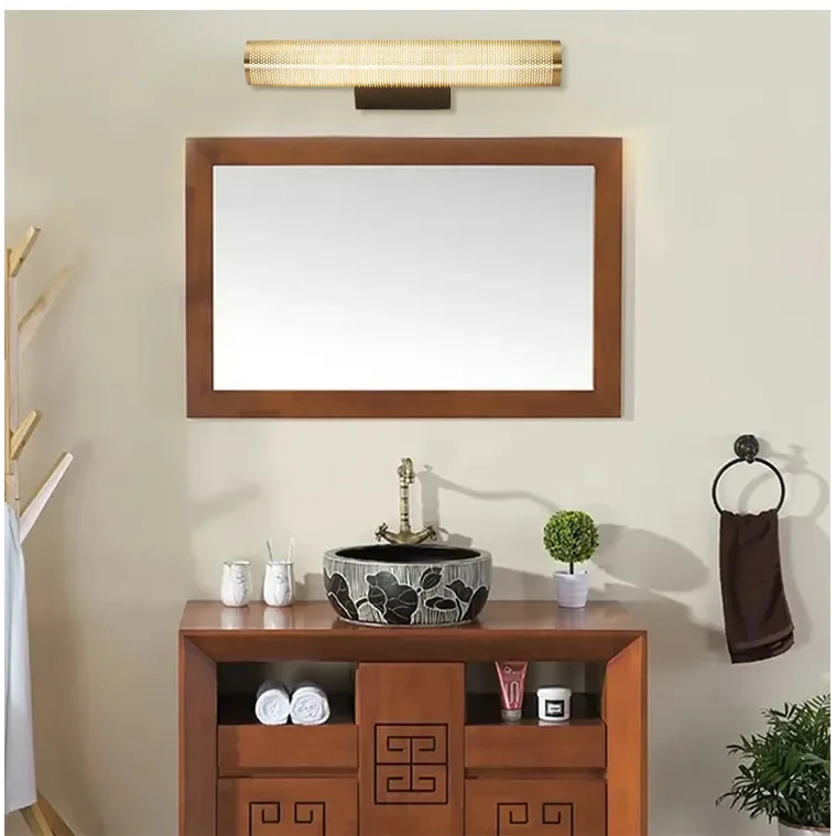 Brass Cylinder Wall Sconce – Modern Perforated Metal Design Ambient Lighting Fixture for Hallways & Bedrooms