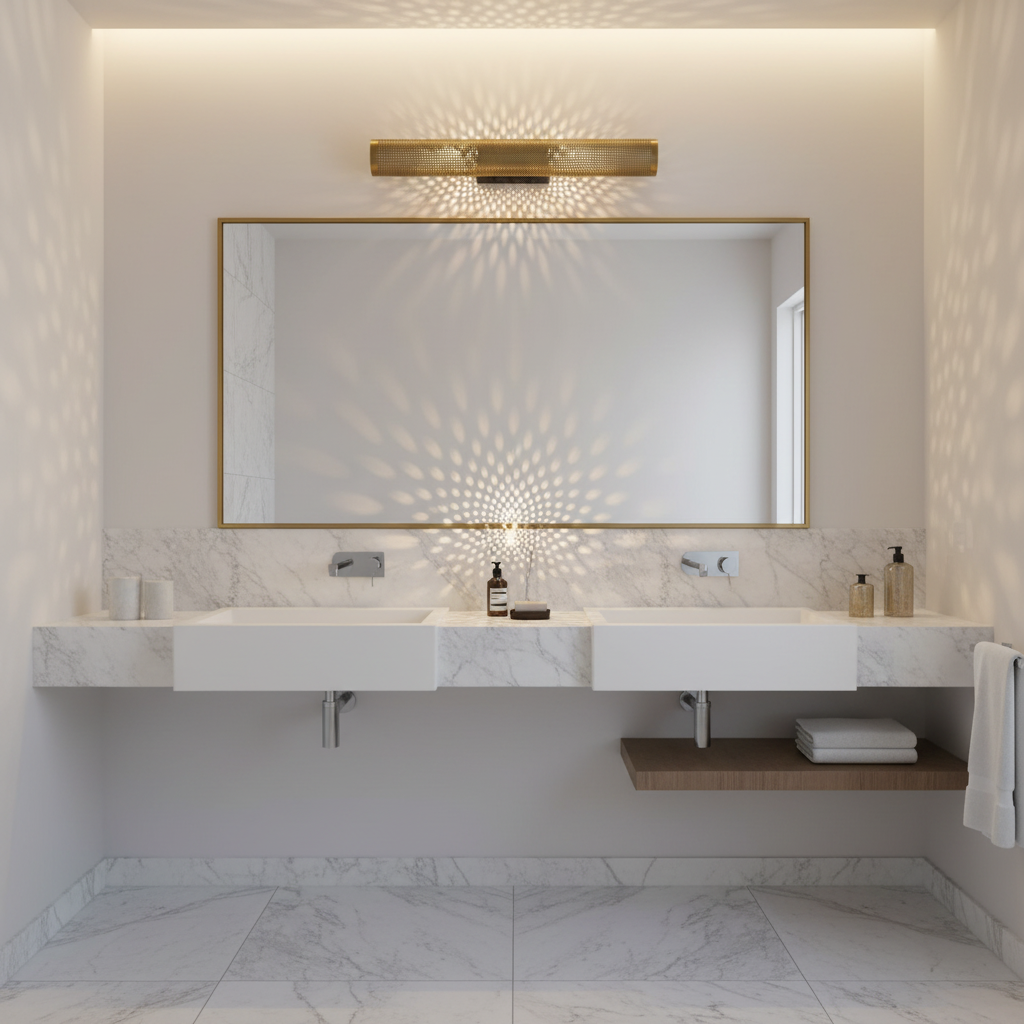 Brass Wall Sconce 40cm | Slim Solid Cylinder Up-down Light Mid-century Vintage Hallway & Bedside Casalolalights Luxury