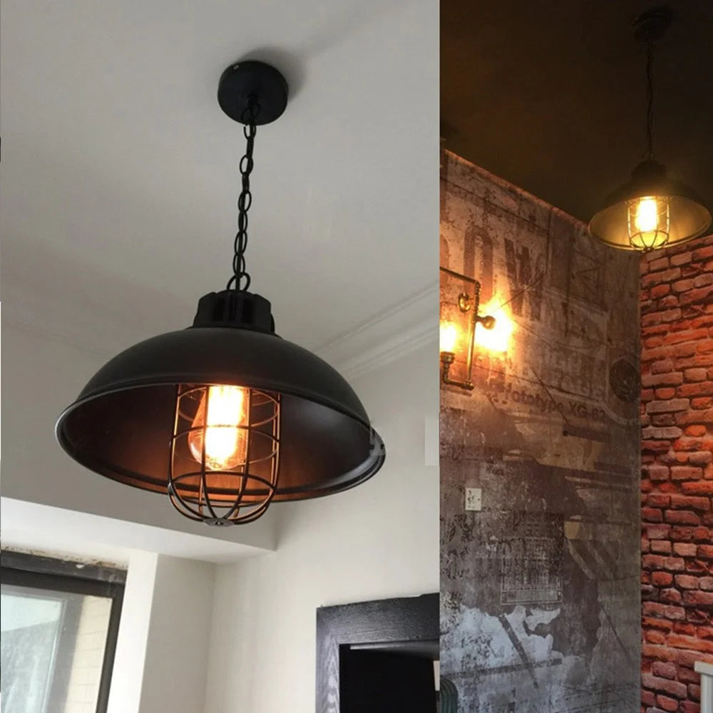 Vintage Pendant Lamps | Bronze Industrial Metal Single Lights | Casalola