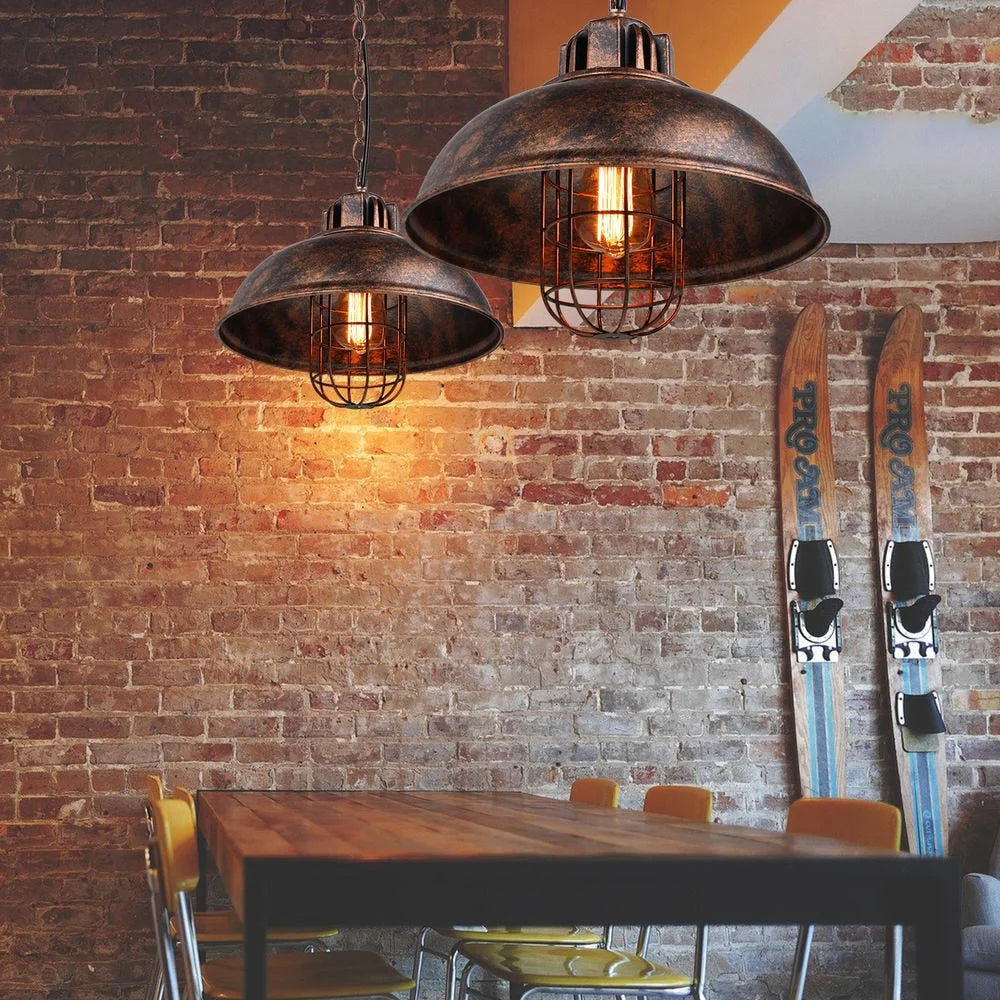 Vintage Pendant Lamps | Bronze Industrial Metal Single Lights | Casalola