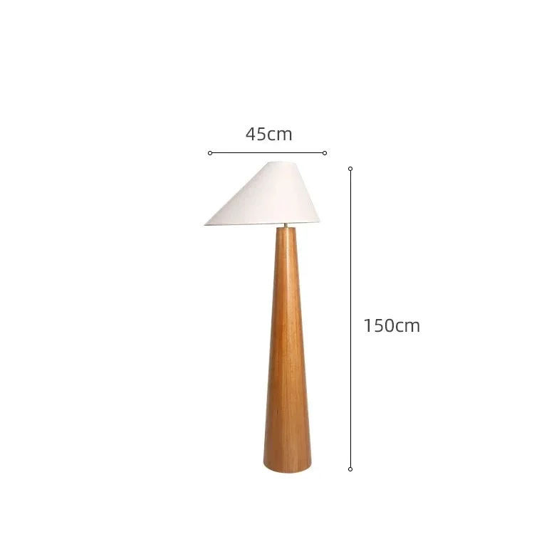 Vintage Solid Wood Floor Lamp for Living Room Bedroom Japandi Lamps