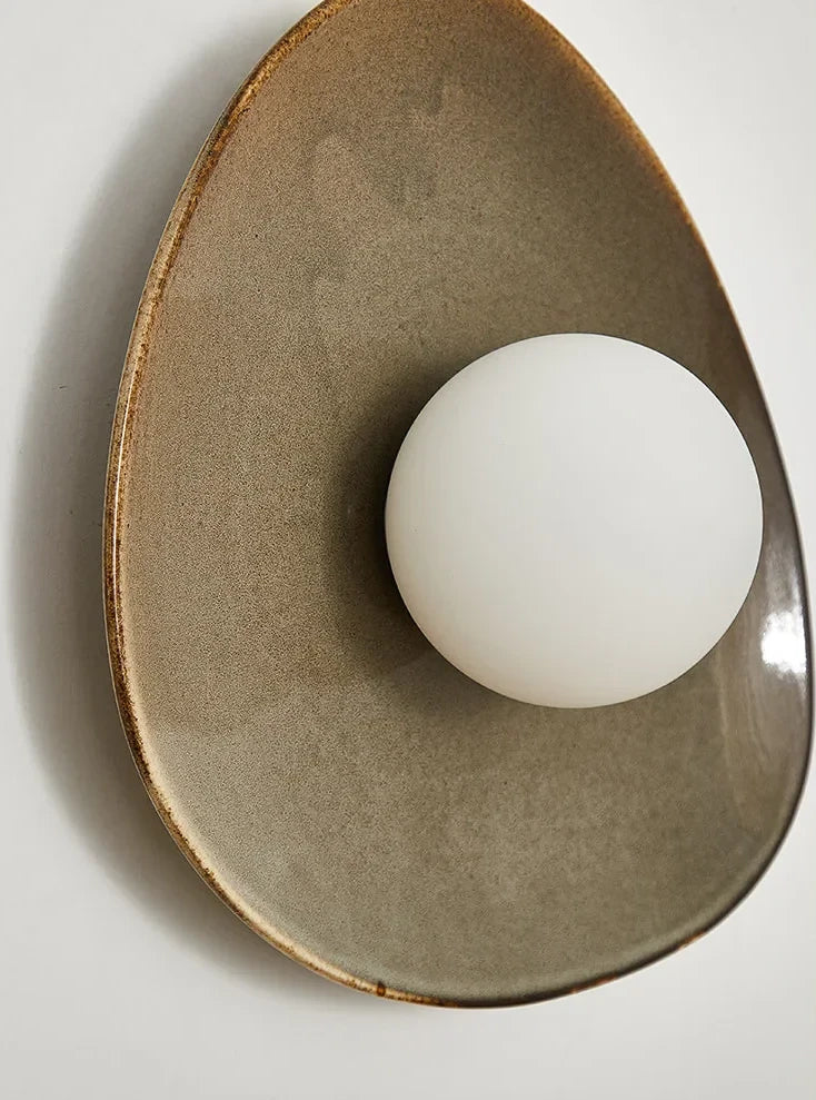 Bronze Asymmetrical Disc Sconce | Wabi Sabi Accent Wall Light
