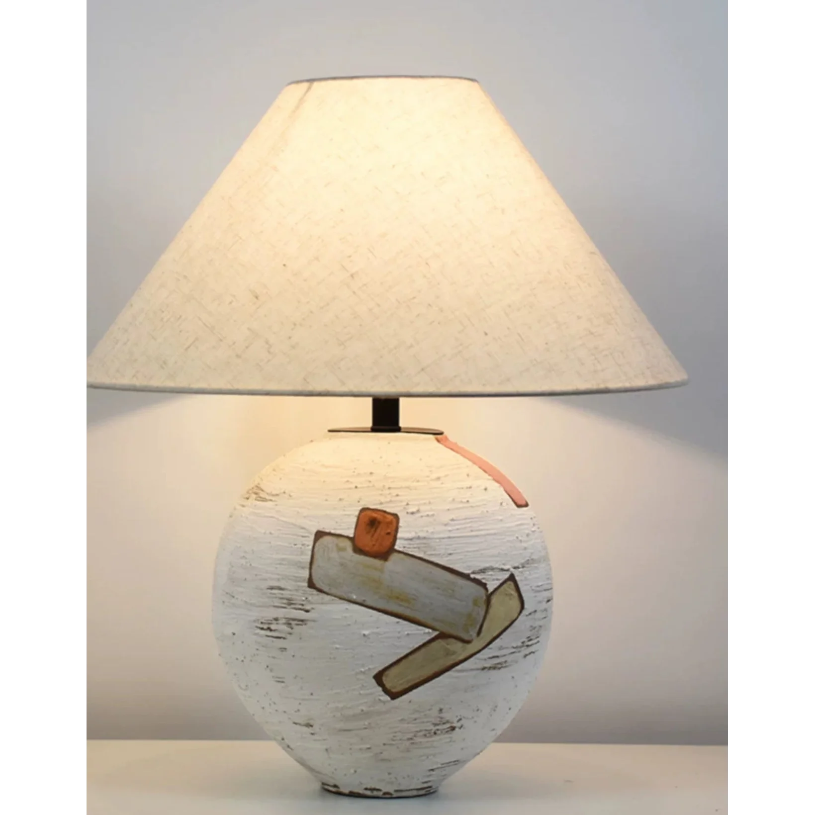 Wabi Sabi Ceramic Table Lamp – Perfect for Living Room or Bedroom