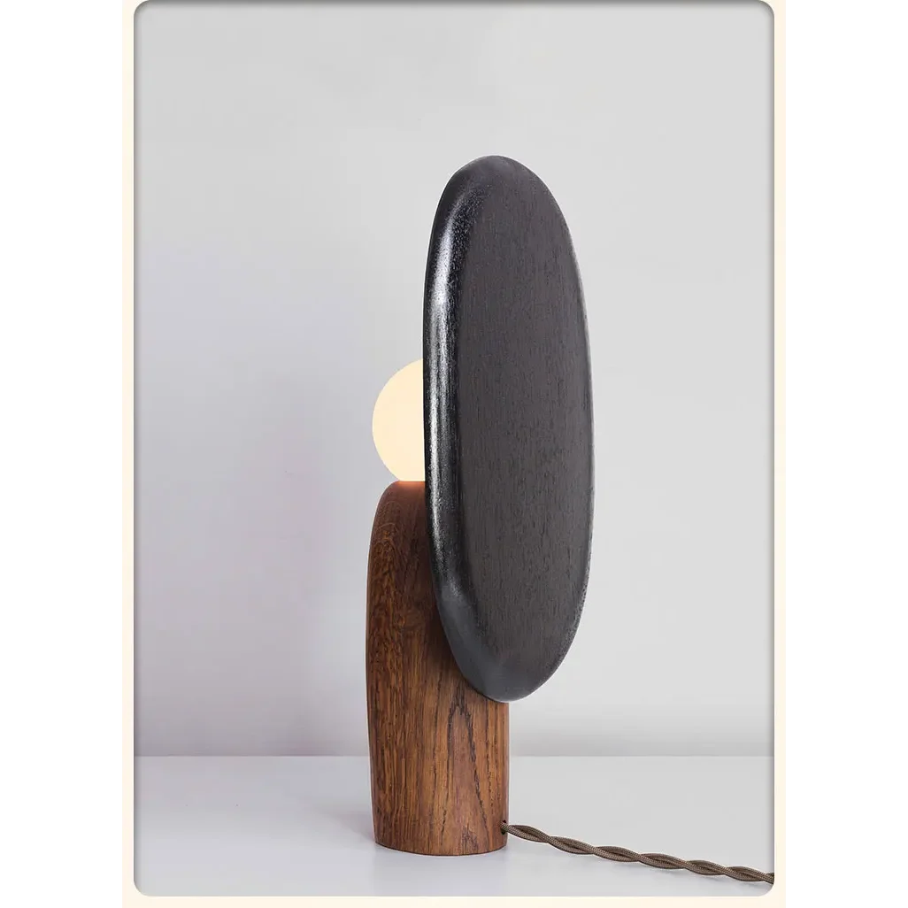 Modern Sculptural Wooden Table Lamps – Minimalist Accent Lighting Art Deco Design for Living Rooms & Bedrooms
