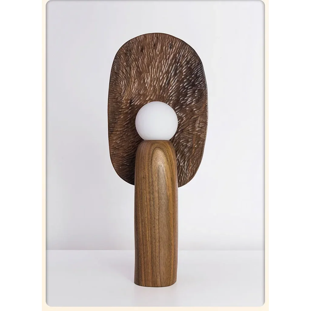 Modern Sculptural Wooden Table Lamps – Minimalist Accent Lighting Art Deco Design for Living Rooms & Bedrooms