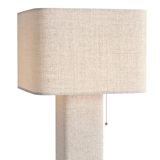 Modern Minimalism Fabric Table Lamp with Cylindrical Base