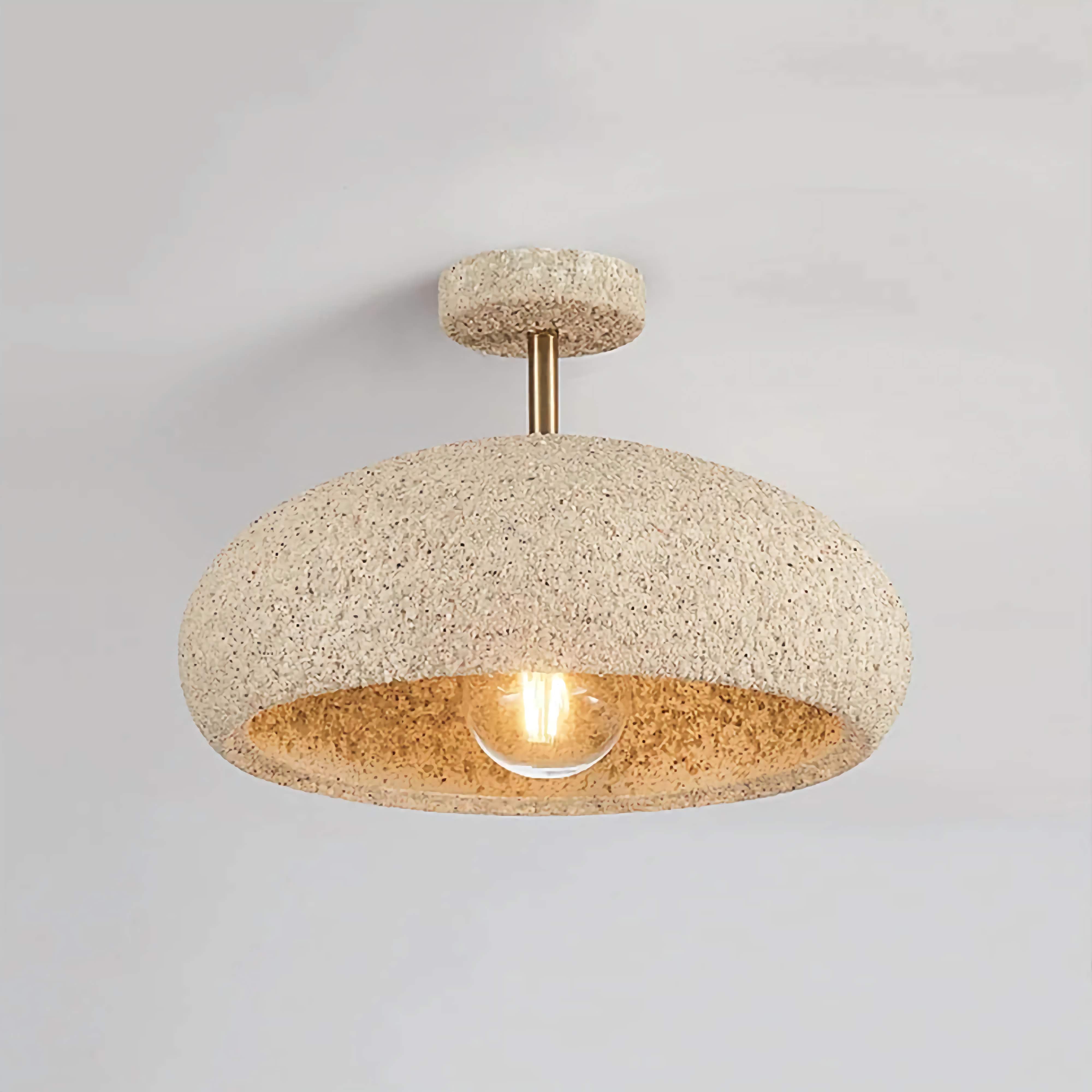 Wabi-sabi Modern Ceiling Light for Dining Room Living Semi-flush Mount