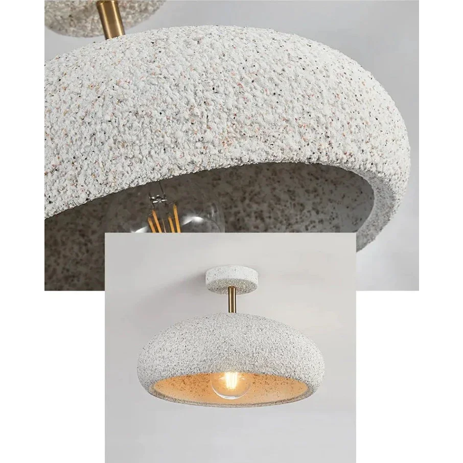 Wabi-sabi Modern Ceiling Light for Dining Room Living Semi-flush Mount