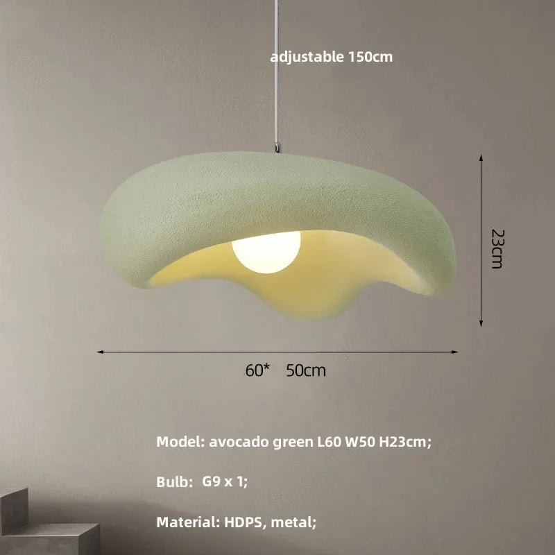 Wabi-sabi Resin Pendant Lamp for Living Rooom Bedroom