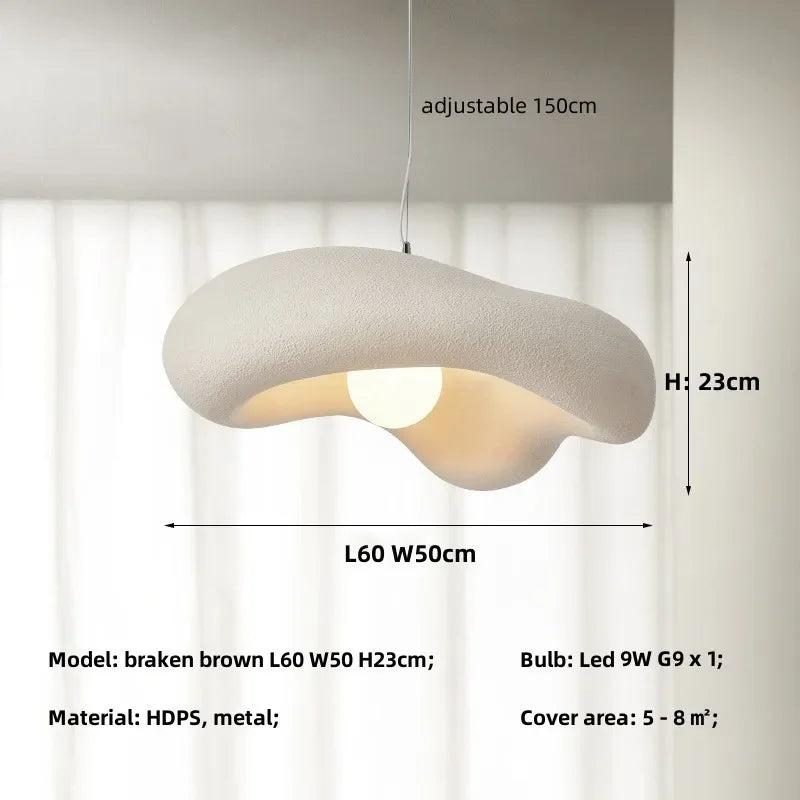 Wabi-sabi Resin Pendant Light | Hand-cast Organic Hanging Lamp Nine Colours Dining Room & Bedroom Casalolalights Luxury
