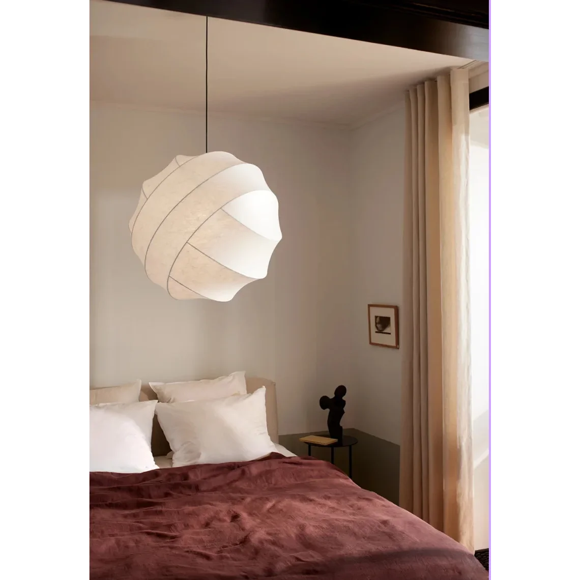 White Pendant Lamps | Silk Wabi-sabi Chandeliers | Japandi for Living Room Bedroom Restaurants