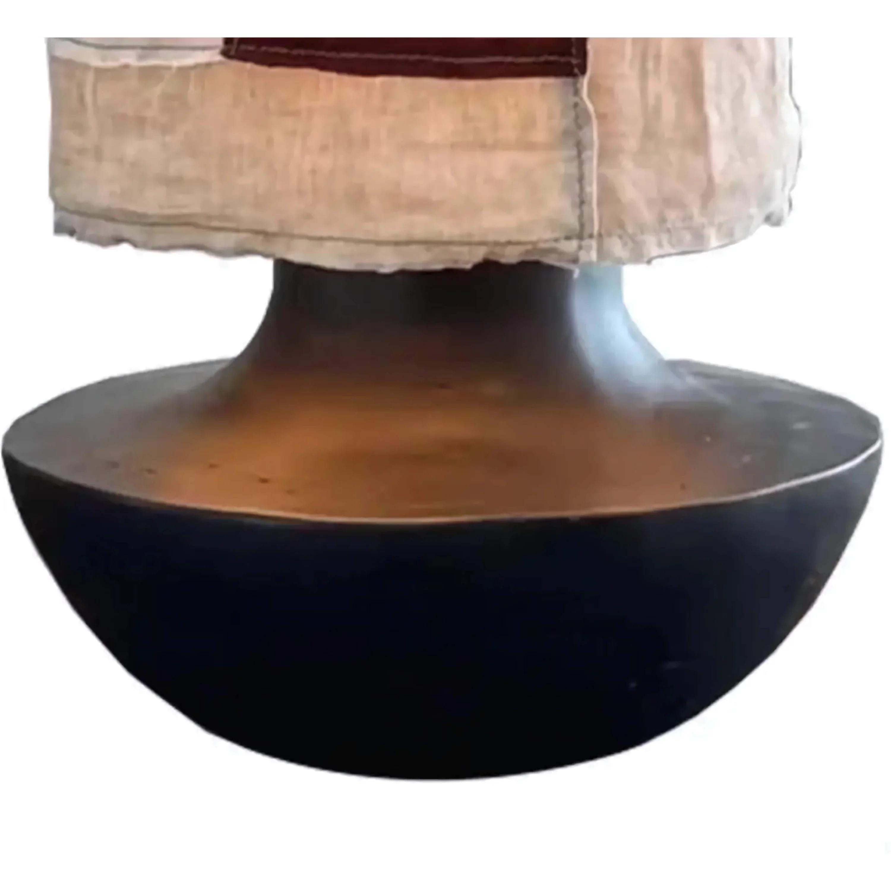 Wabi Sabi Ceramic Table Lamp | Hand Dyed Fabric Shade