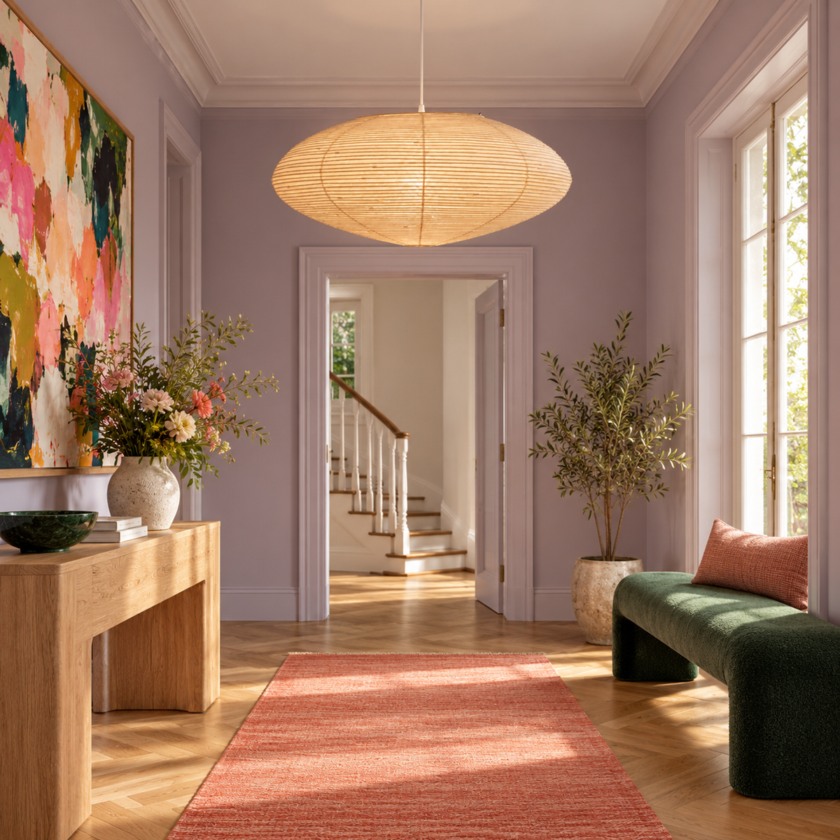Lantern Pendant Light - Washi Paper & Bamboo for Dining Rooms Casalola Lights Luxury Lamps Interior Designers