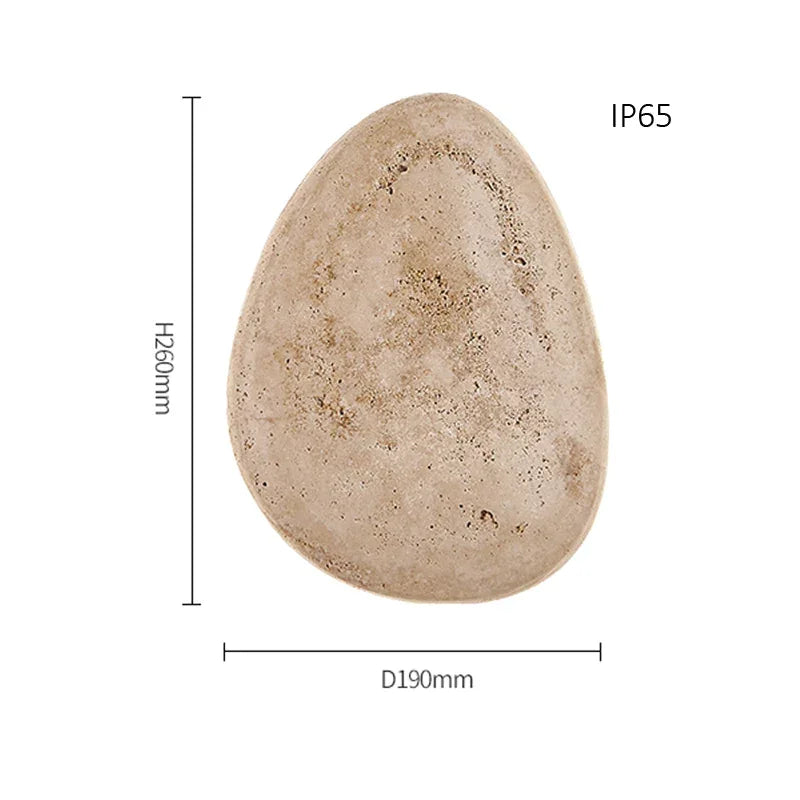 Waterproof Travertine Wall Light Ip65 | Yellow Stone Outdoor Sconce Wabi-sabi Bathroom & Patio Casalolalights Luxury