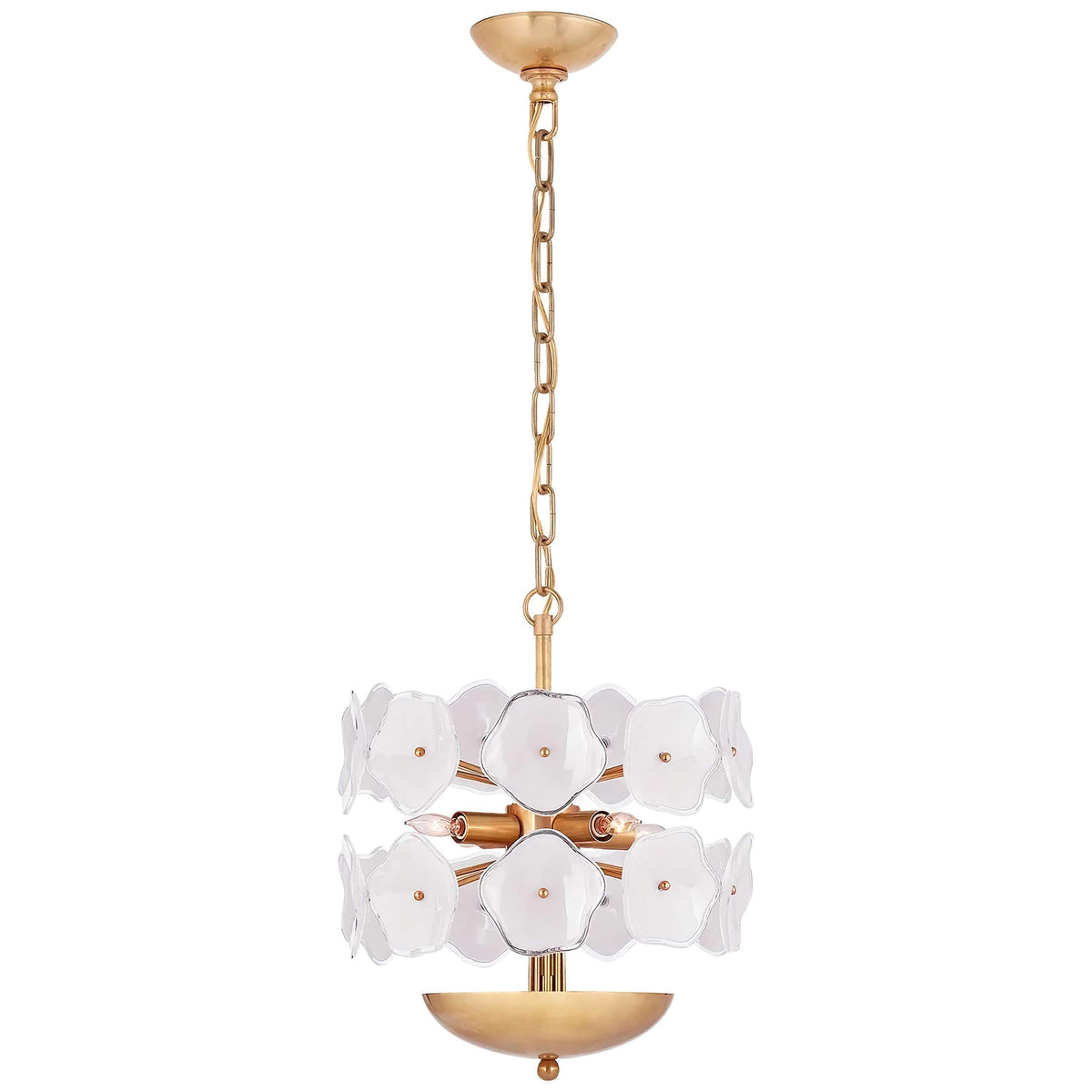 Flower Glass & Brass Chandelier | Floral Bloom Pendant Light Modern Eclectic Dining Living Casalolalights Luxury Lamps